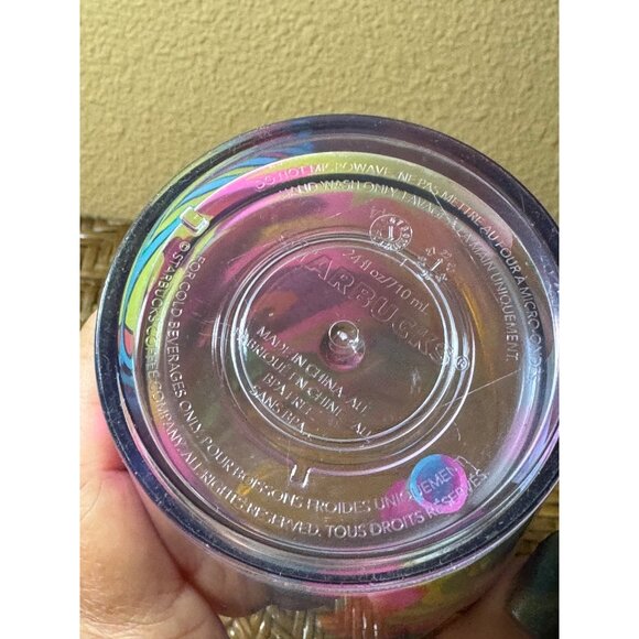 Starbucks Venti Tim Singleton Tumbler With Orange Lid And Straw 24 OZ - Picture 8 of 9